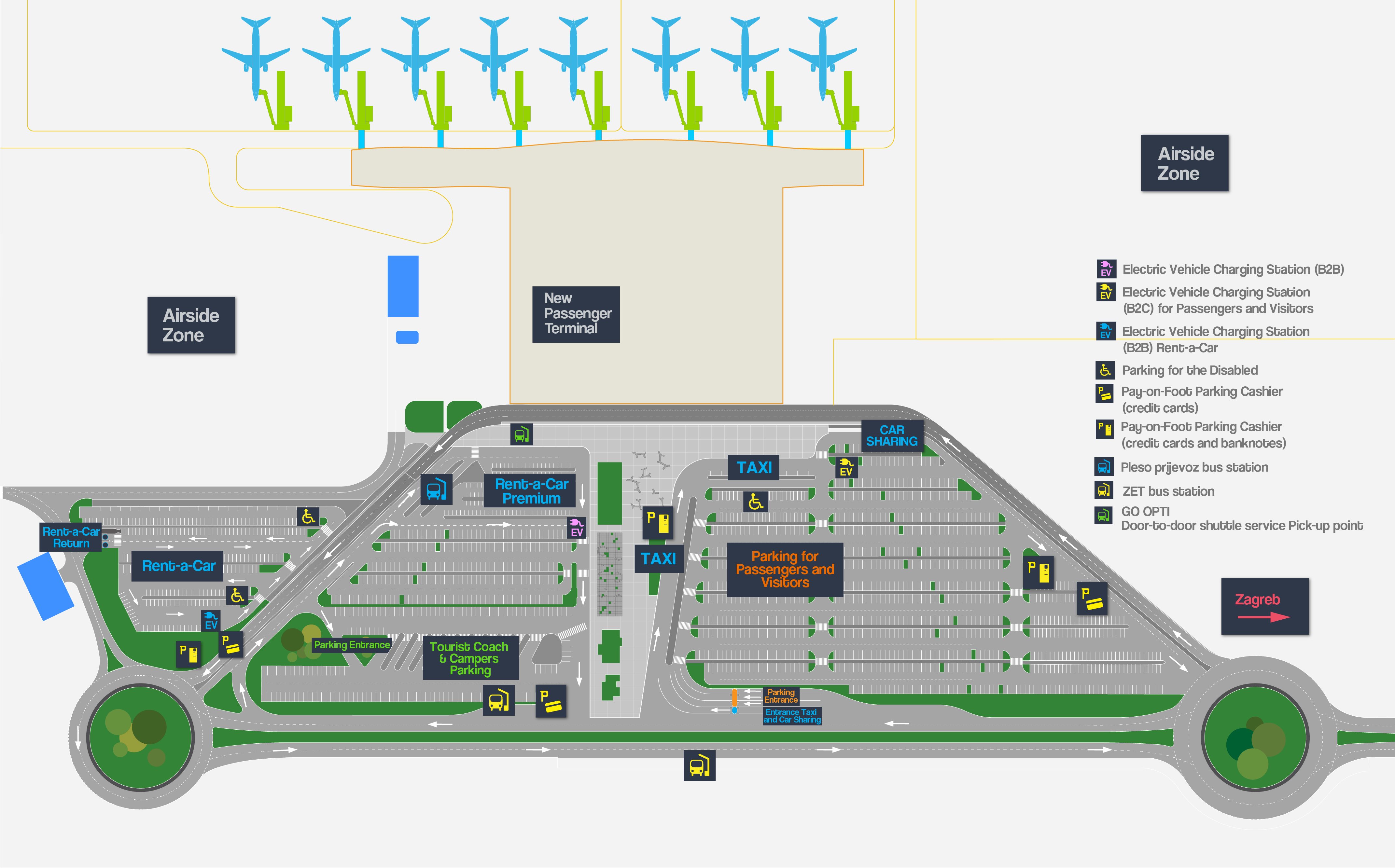 jagićeva 31 karta Franjo Tuđman Airport Zagreb   Airport Map jagićeva 31 karta